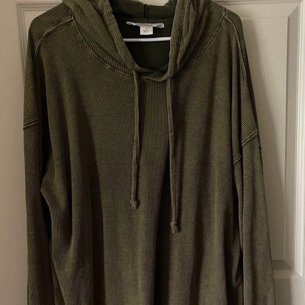 Natural Reflections Olive Green Hooded Sweater